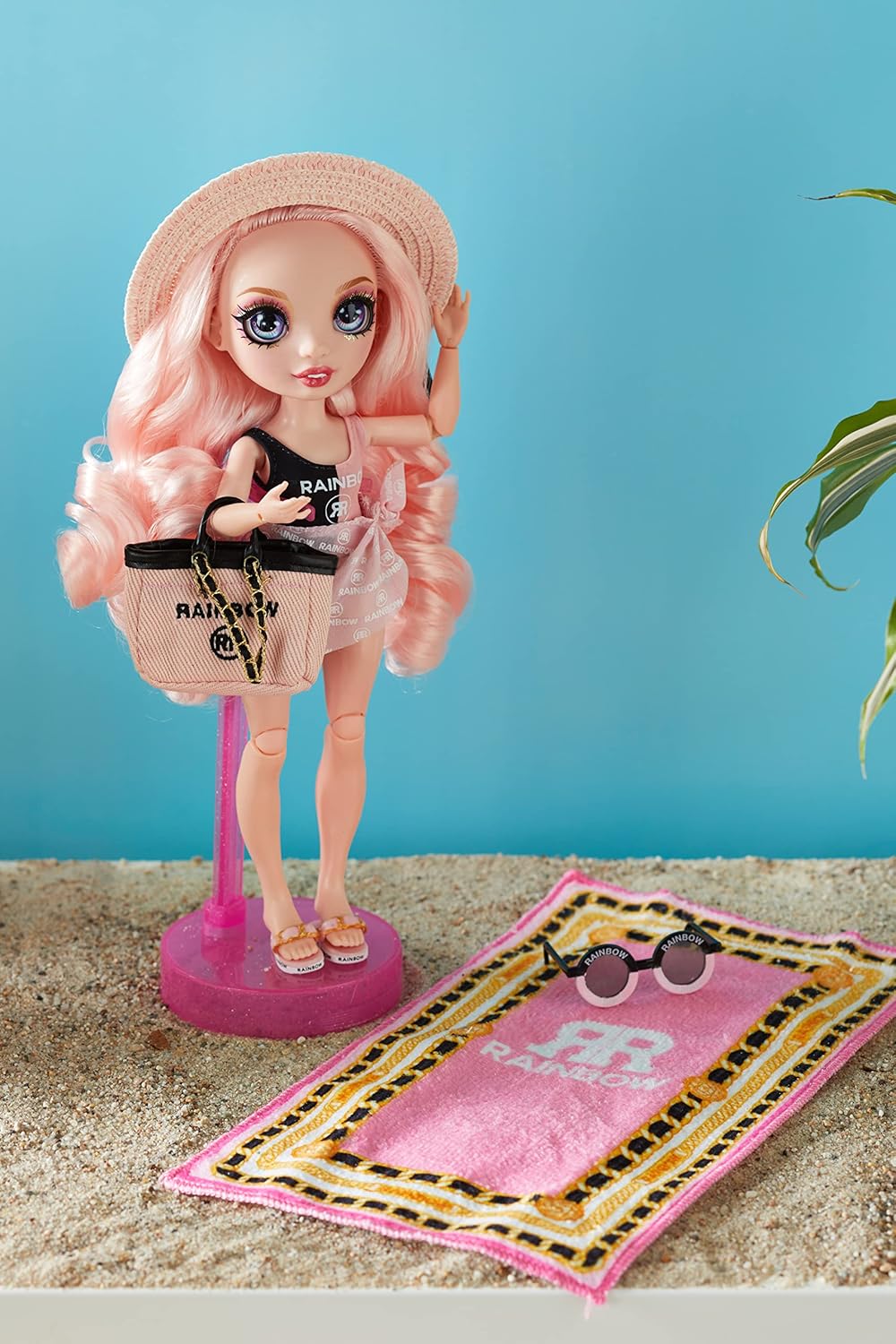 Pink Fashion Doll with 2 Designer Outfits and Pool Accessories Playset F111102