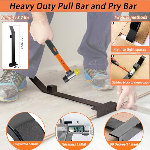 4 in 1 Floor Installation Kit with Tapping Block, Pull Bar, 40pc Spacers, Rubber Mallet Z47288