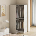 Gray Corner Wood Wardrobe E12658