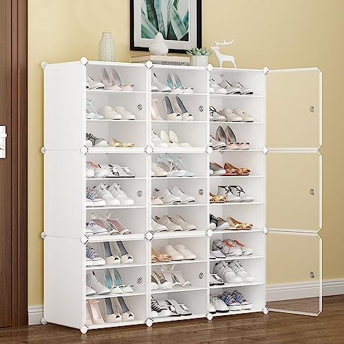 12 Tiers Clear Plastic Shoe Storage Box X283