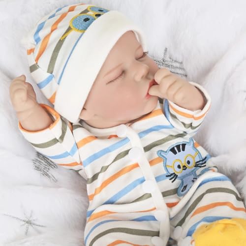 12 Inch Full Body Vinyl Realistic Sleeping Newborn Baby Doll Q69283