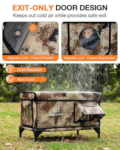 Forest Green 26"x16"x18" Insulated Outdoor Cat Shelter with Heater J2717