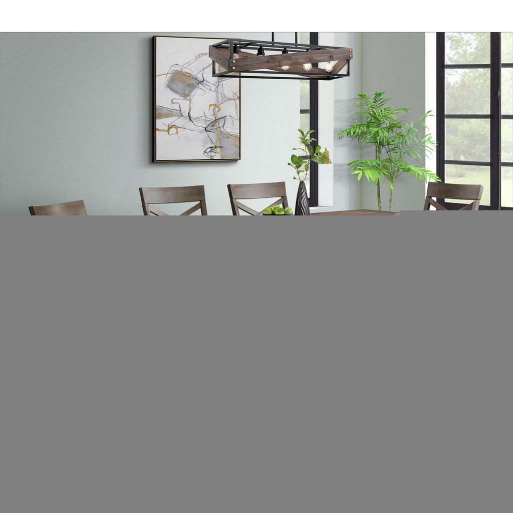 6PC Counter Height Cherry Dining Set with Table, 4 Side Chairs and Bench Z3164