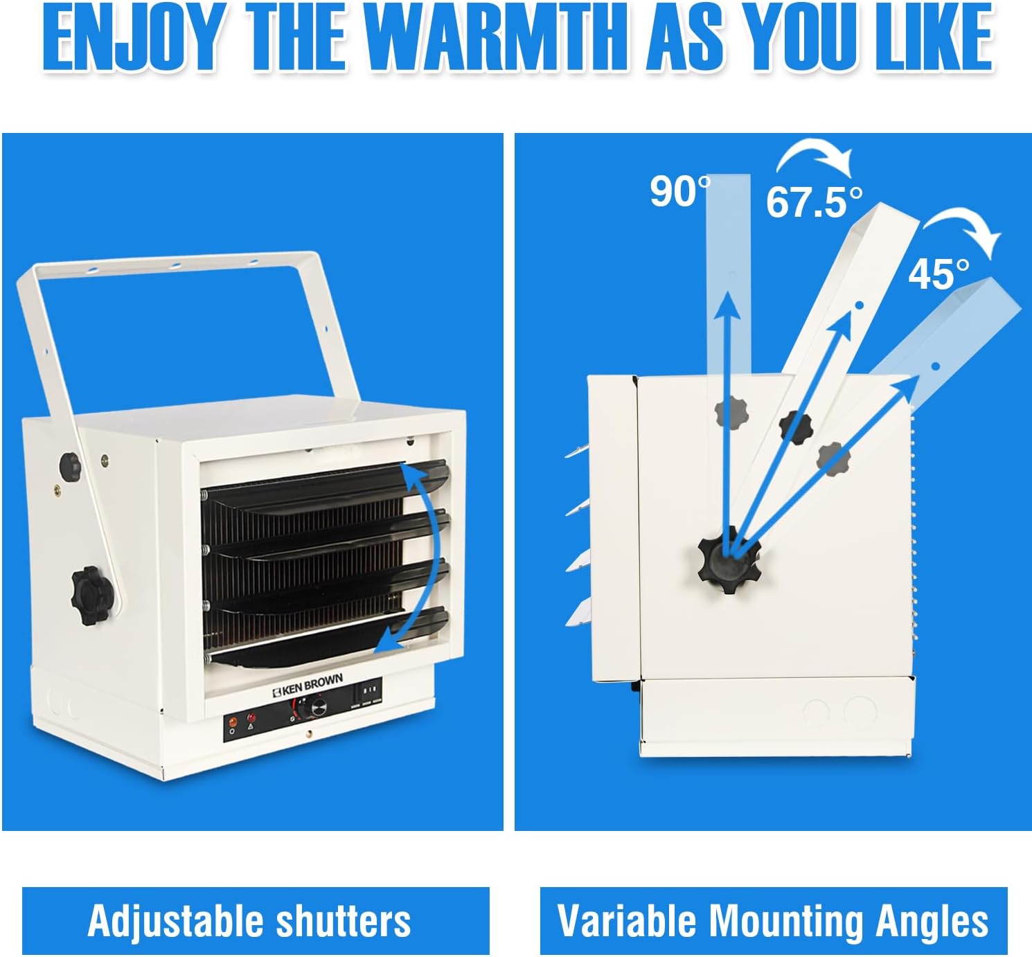 7500W Electric Garage Heater, Hardwired Digital Fan Forced Ceiling Mount Heater, 240v M739759