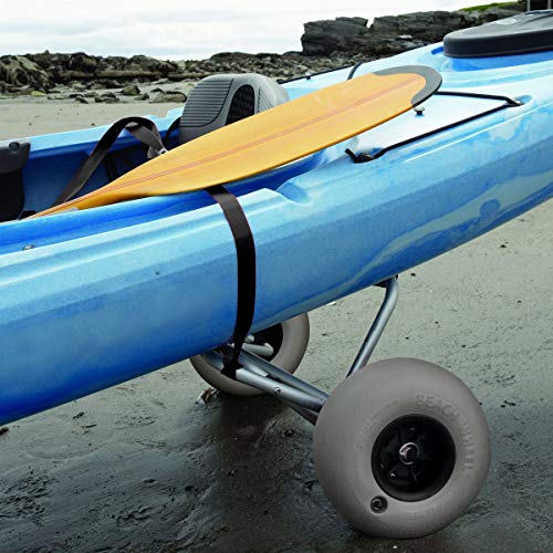 Kayak Canoe Jon Boat Carrier with 10 Inch Balloon Beach Wheels and Strap U4942