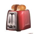 Red and Stainless Steel 2 Slice Toaster F403