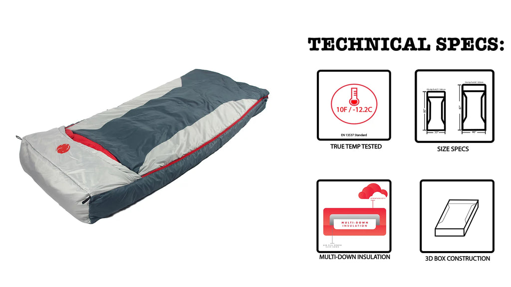 Multi-Down Hooded Mummy Sleeping Bag K97985