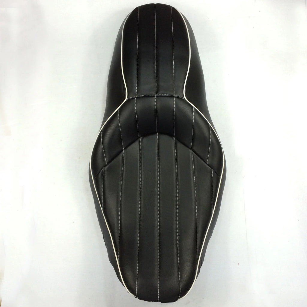 Black Leather Motorcycle Seat D62480