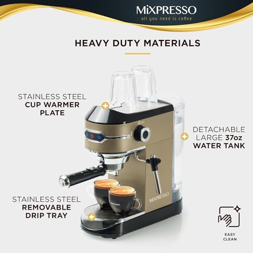 15 Bar Espresso Machine with Milk Frother Steam Wand T89852