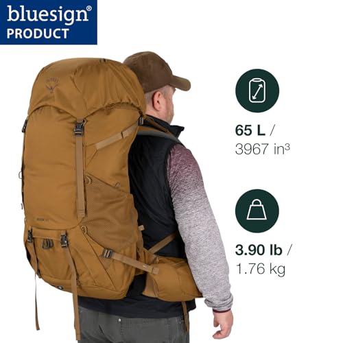 65L Backpacking Backpack, Dark Charcoal/Silver Lining U613