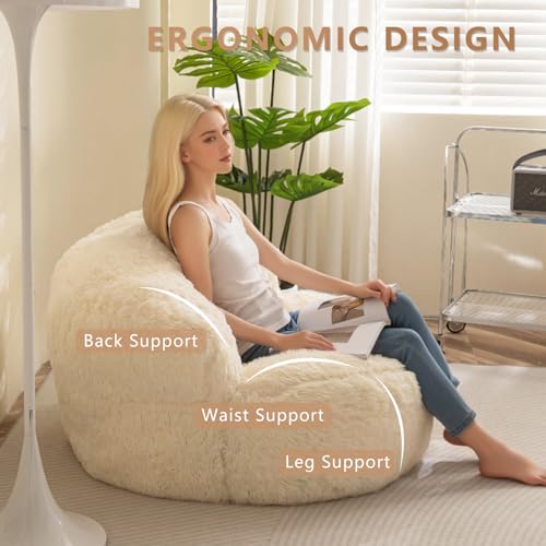 Faux Fur Giant Bean Bag Chair X608