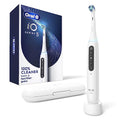 White Rechargeable Electric Toothbrush with Pressure Sensor, 5 Cleaning Settings, Travel Case C33566