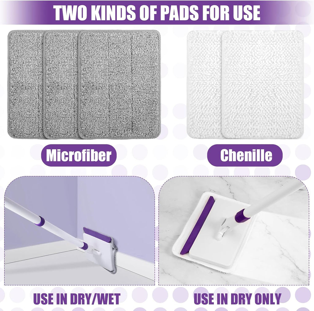 60" Extendable Baseboard Cleaner with 5 Reusable Pads R6797