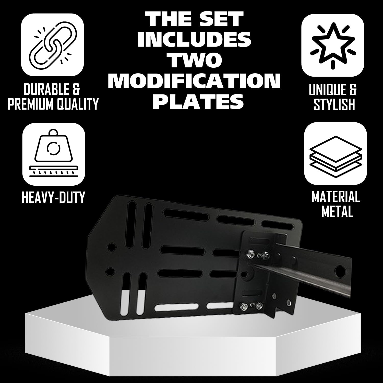 Set of 2 Bed Frame Brackets Adapter for Headboard V406130