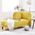 Yellow Fabric Upholstered Corner Chaise Lounge P922