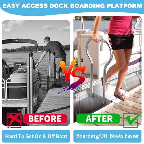 Foldable Dock Boarding Platform with Handrail U8532