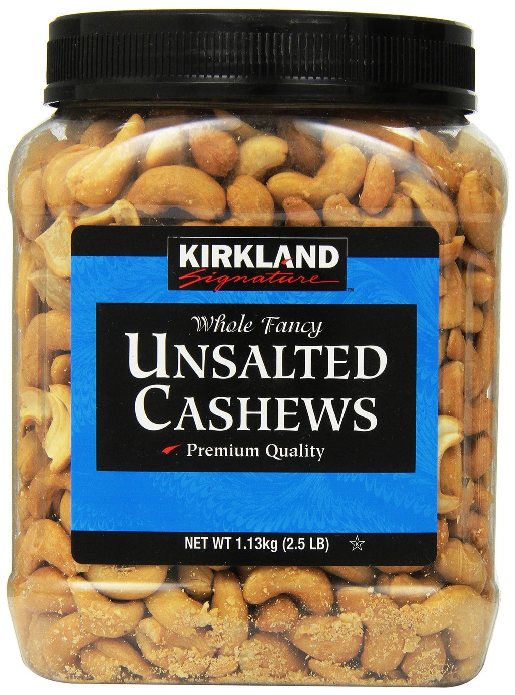 Unsalted Cashews, 2.5 lb, 2 Pack A730