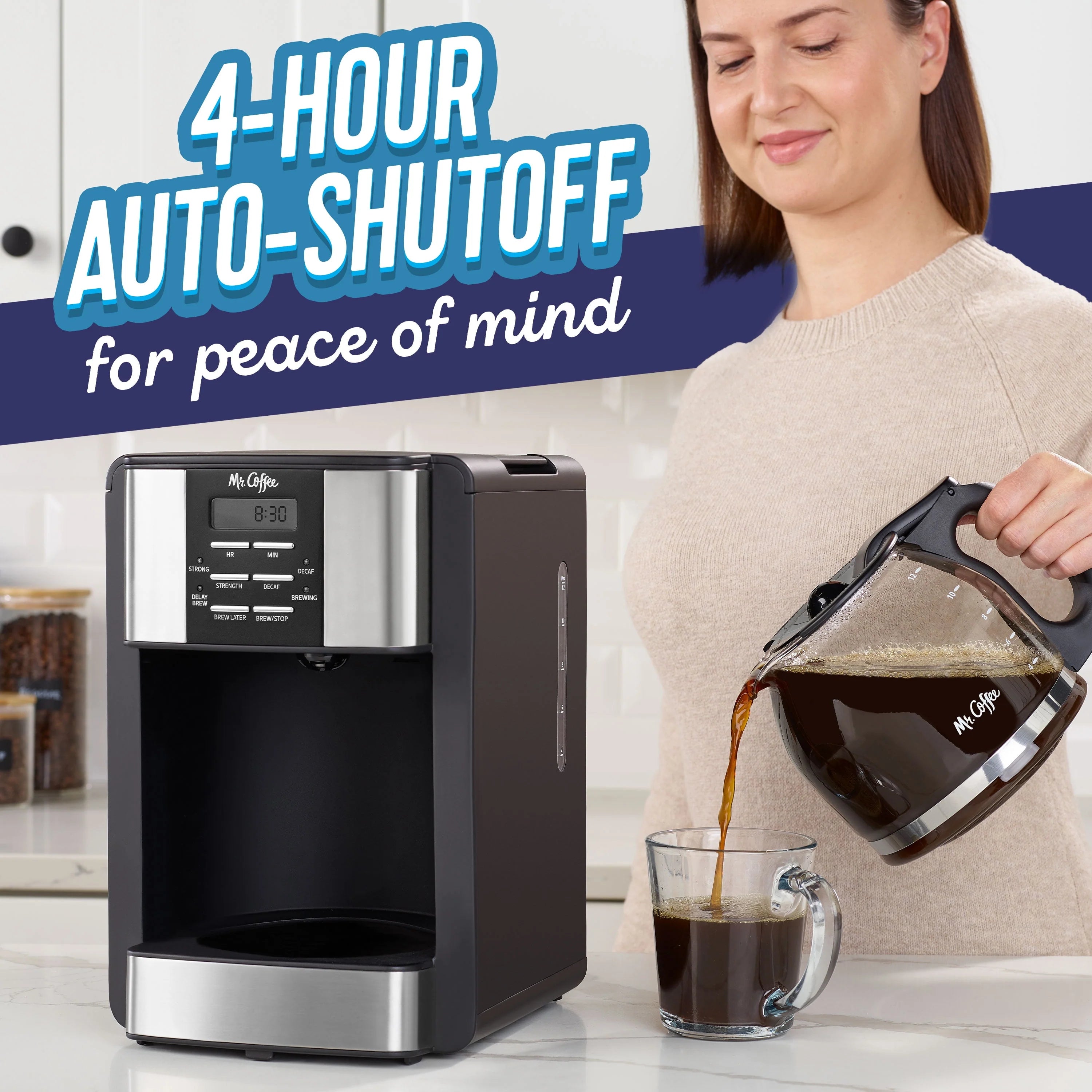 12 Cup Coffee Maker with Decaf Function X744