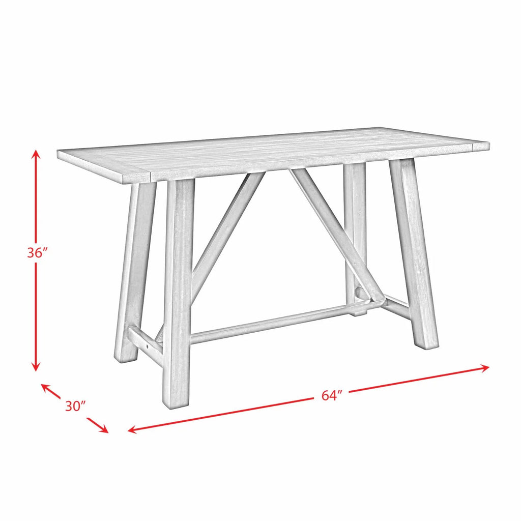 6PC Counter Height Cherry Dining Set with Table, 4 Side Chairs and Bench Z3164
