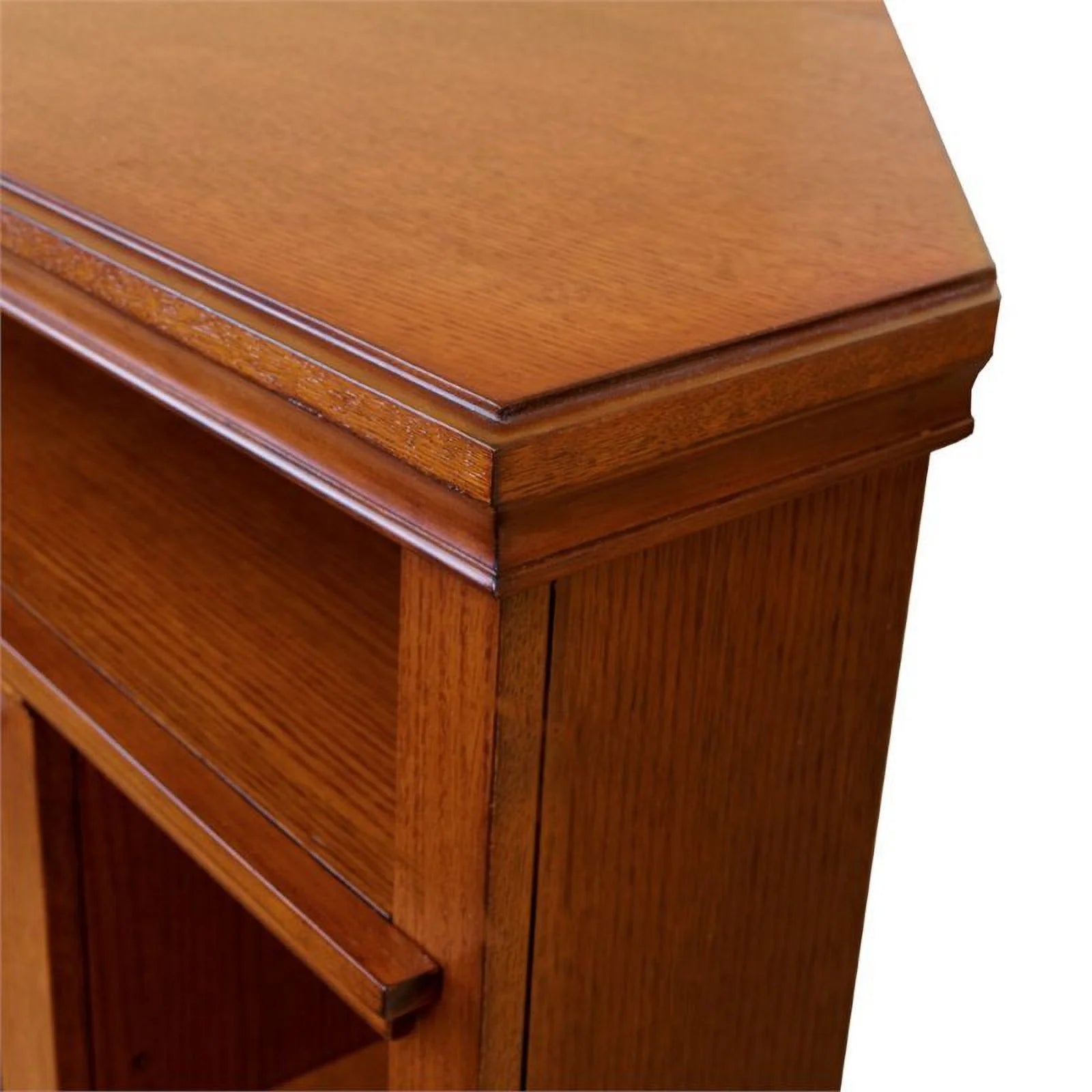 Oak Electric Corner Fireplace M93739
