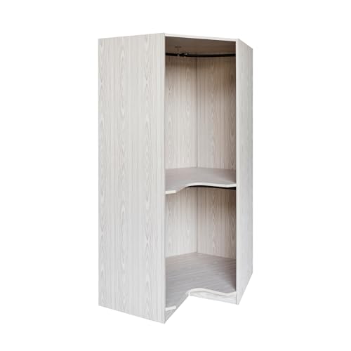 Gray Corner Wood Wardrobe E12658