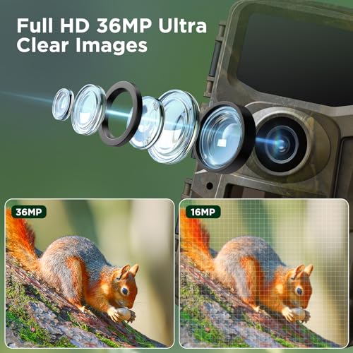 2K 36MP Trail Camera with Night Vision D54726