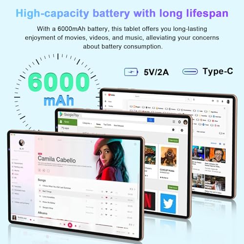 Rose Gold 10 Inch Android 14 Tablet 20GB RAM 128GB ROM T1630