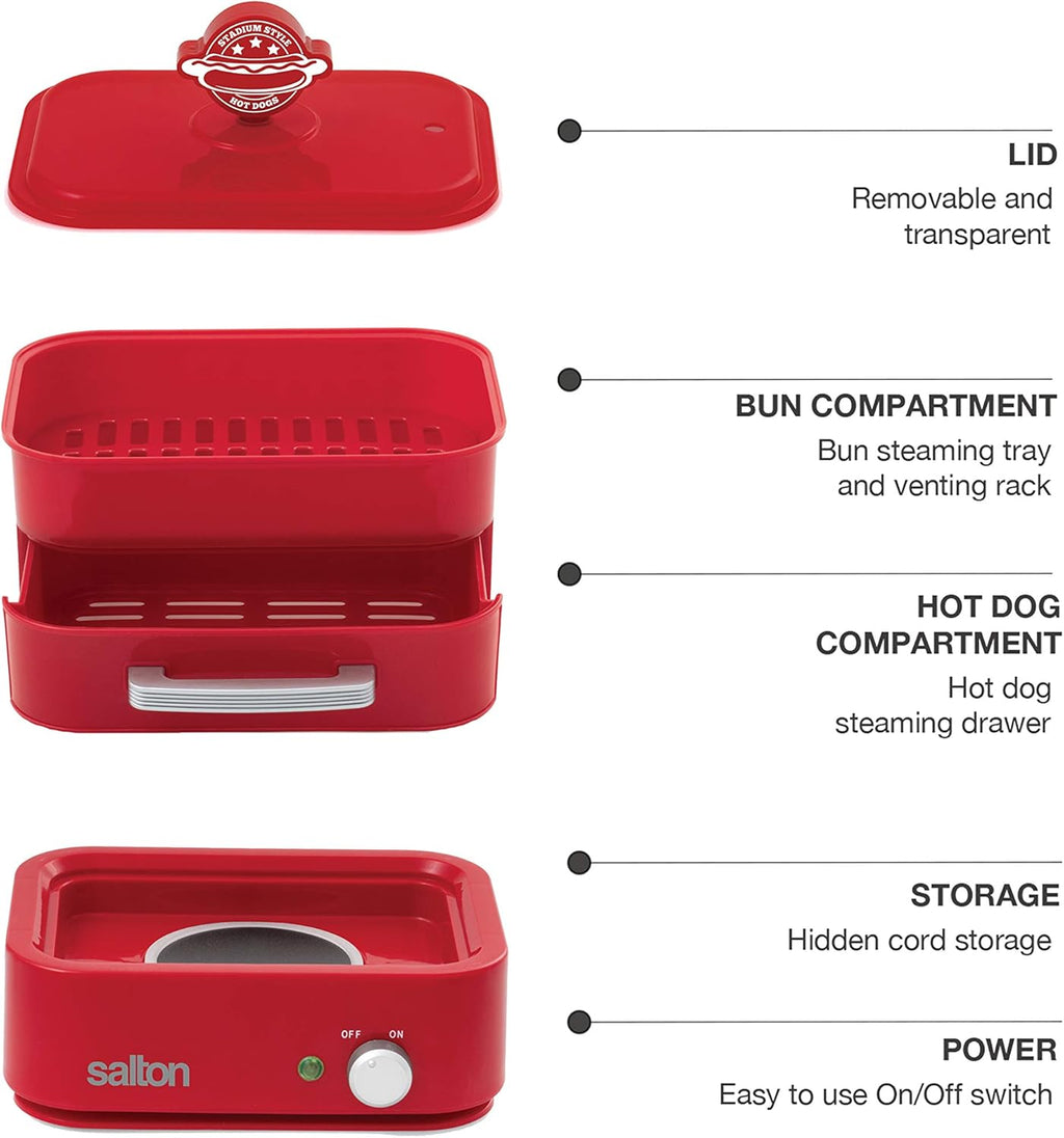 Red Hot Dog Food Steamer J9667