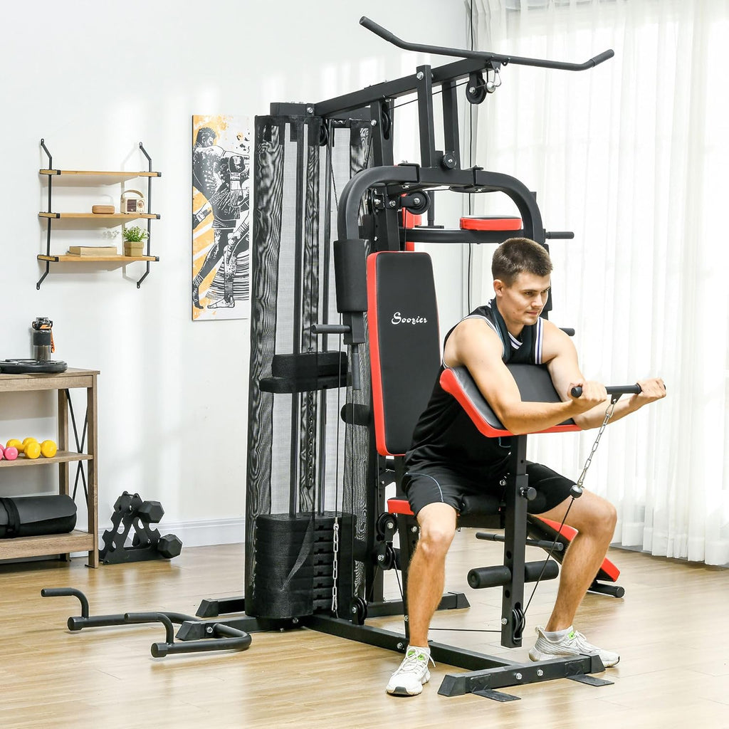 Multi Gym Workout Station with 143lbs Weight Stack M830