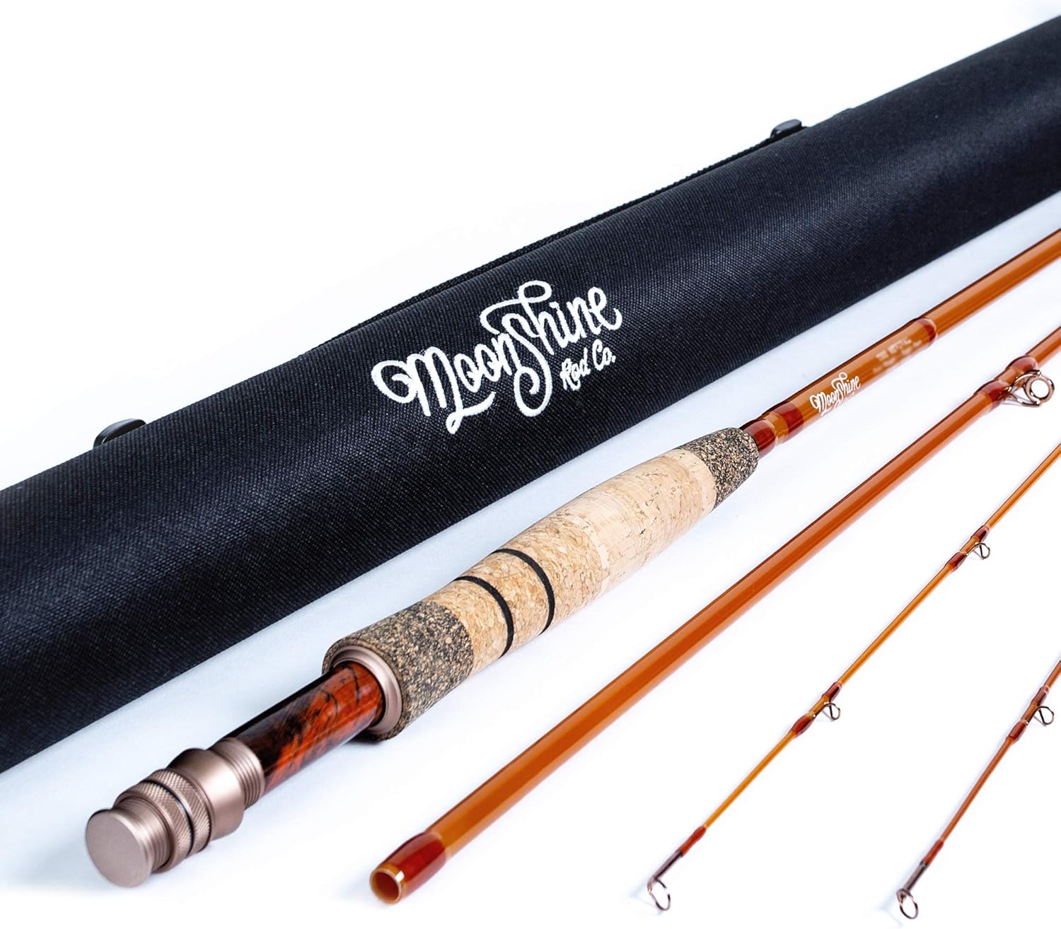 Classic Fiberglass Fly Fishing Rod with Carrying Case and Extra Rod Tip Section C83257