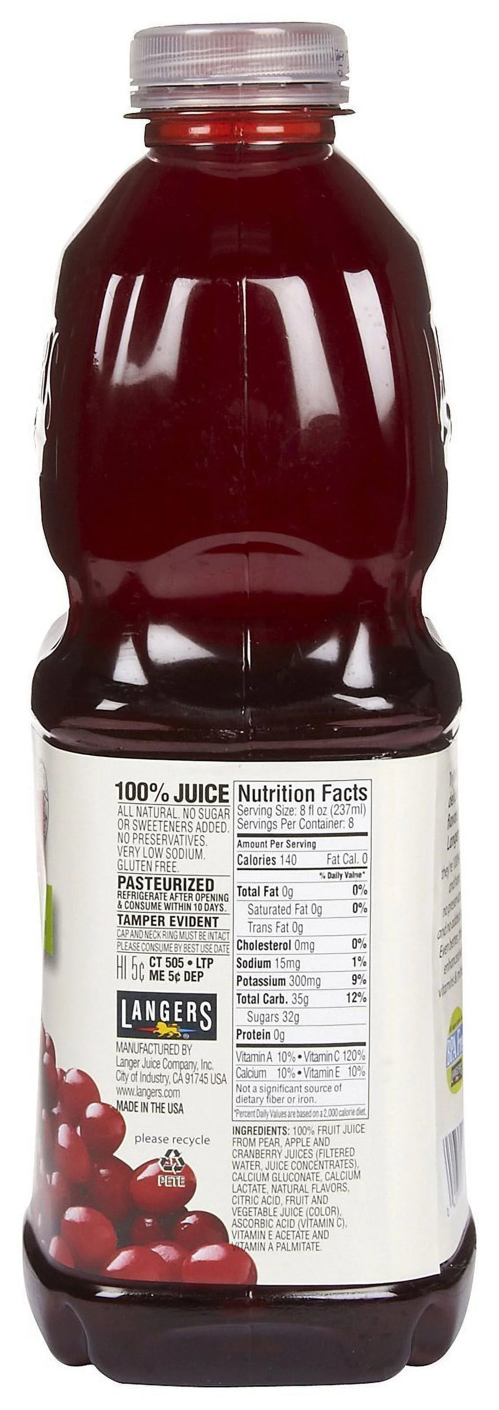 Cranberry Juice 64 Oz (Pack of 10) G5919