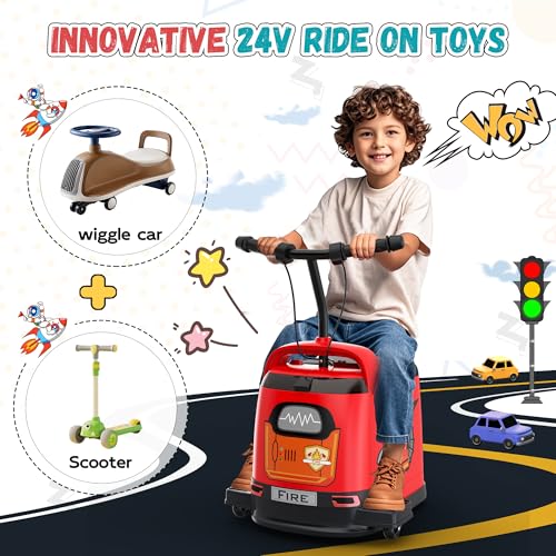 24V Ride On Electric Car with Brushless Motor, RED I86136