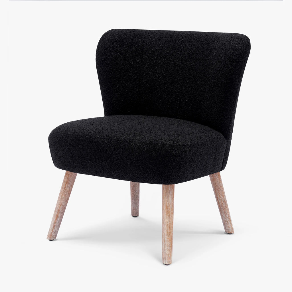 Black Boucle Accent Chair N78712