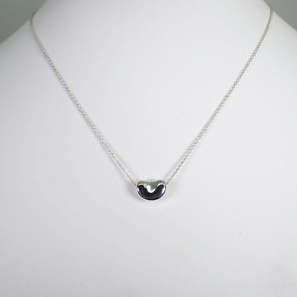 925 bean pendant necklace J3627