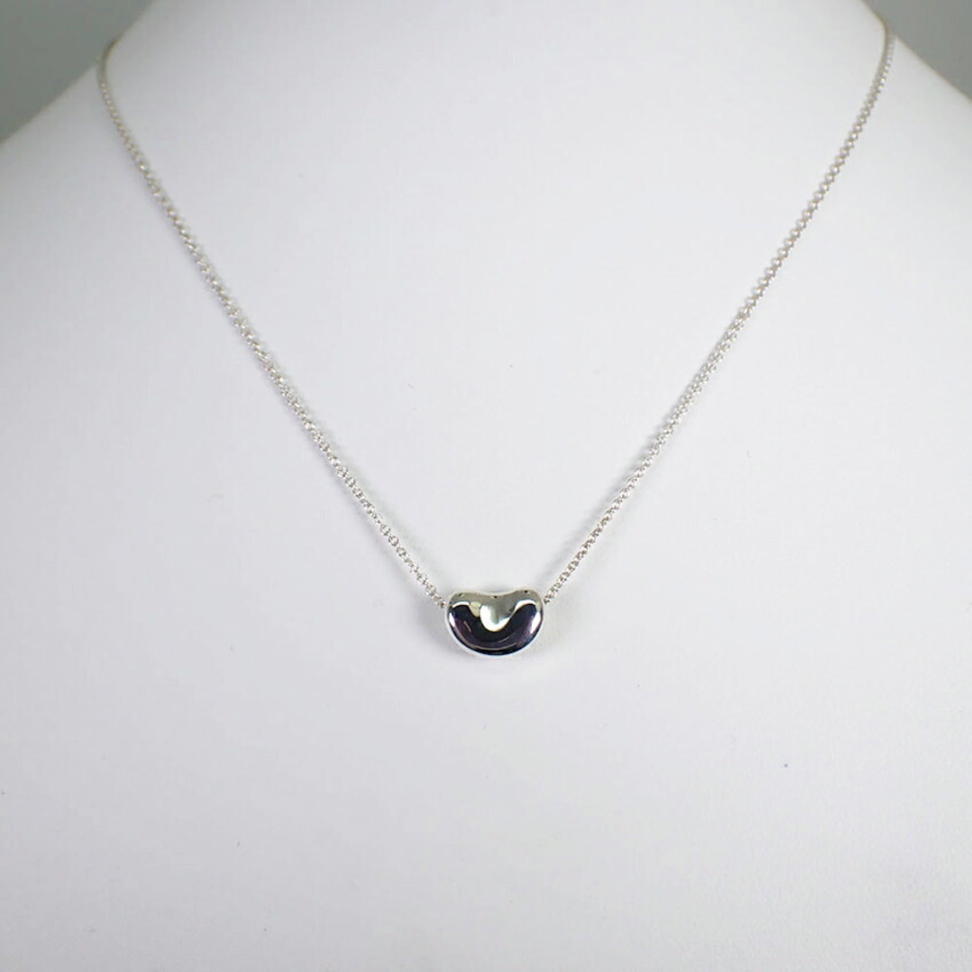 925 bean pendant necklace J3627