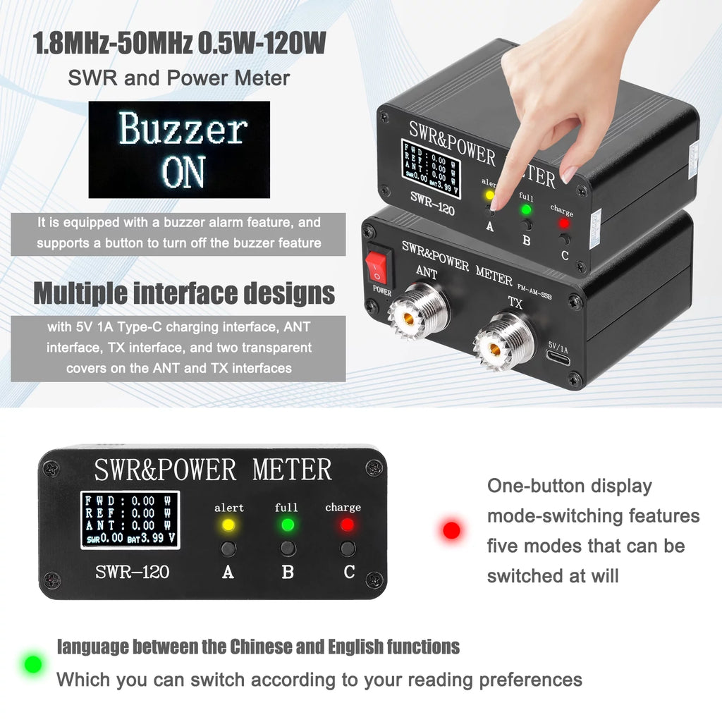 Short Waves Meter Power Watt Meter SWR Meter C26864