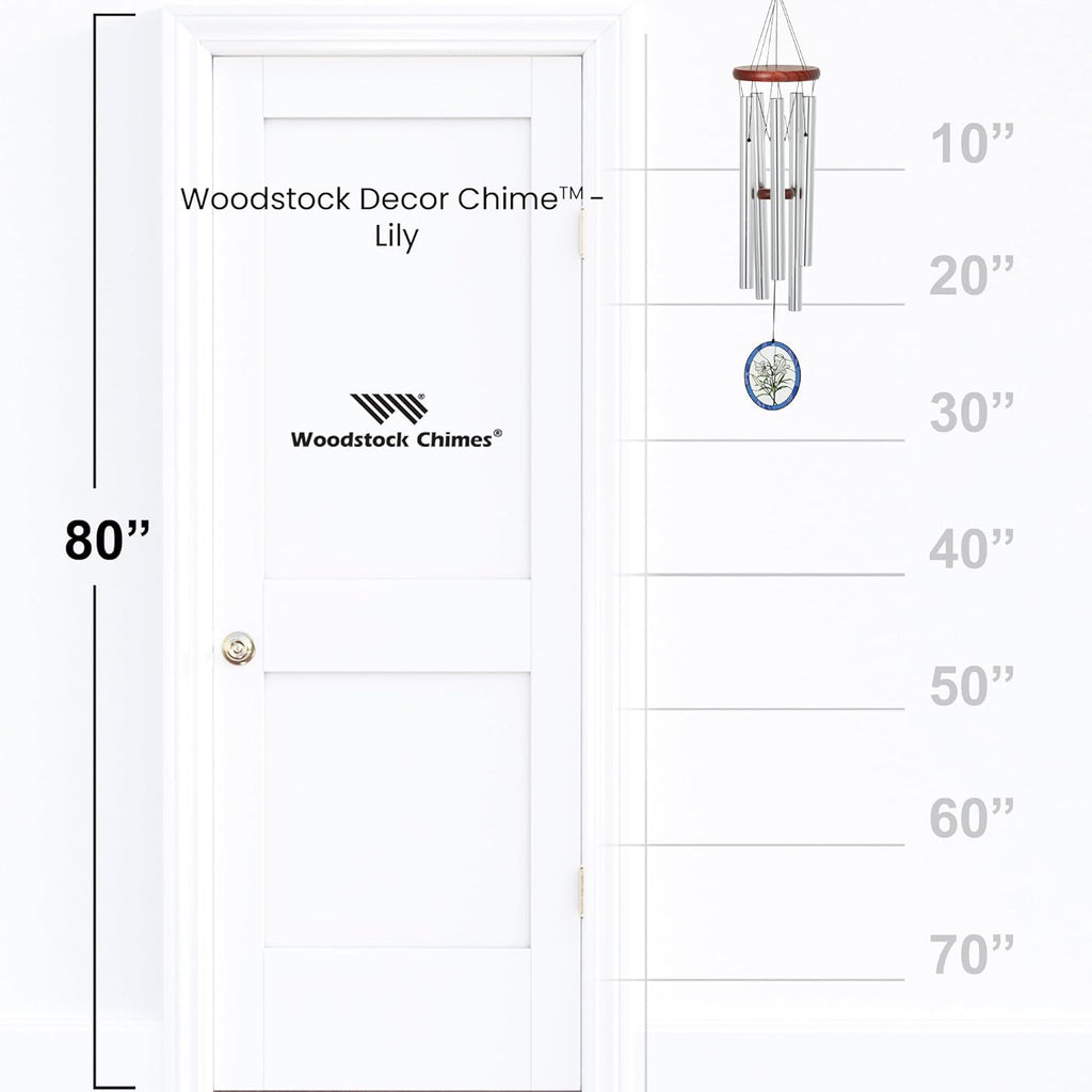 Silver Lily Wind Chimes E9947