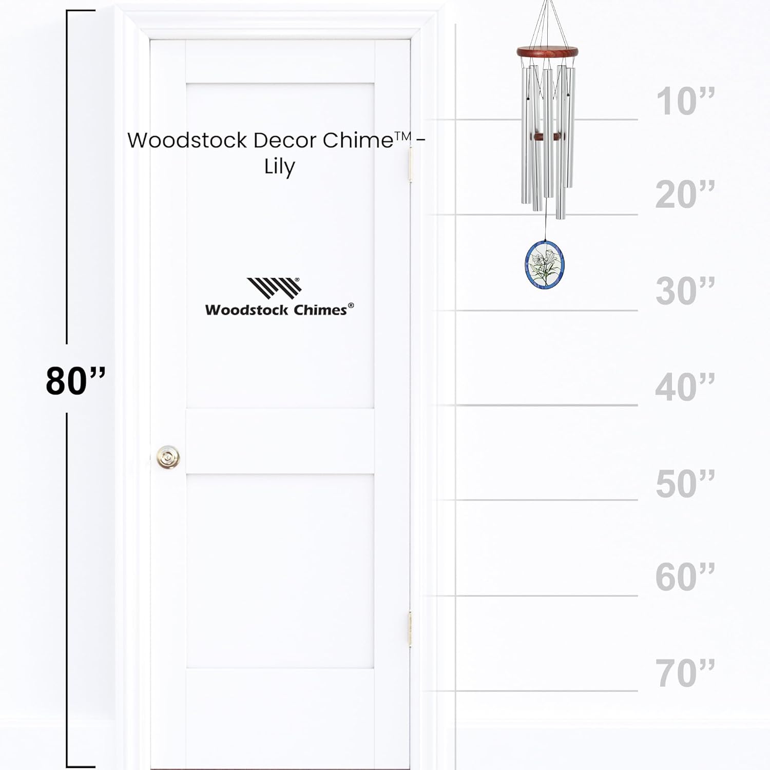 Silver Lily Wind Chimes E9947