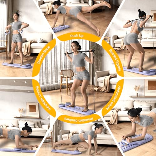 Purple Pilates Reformer Board 6in1 Abdominal Core Trainer N5274
