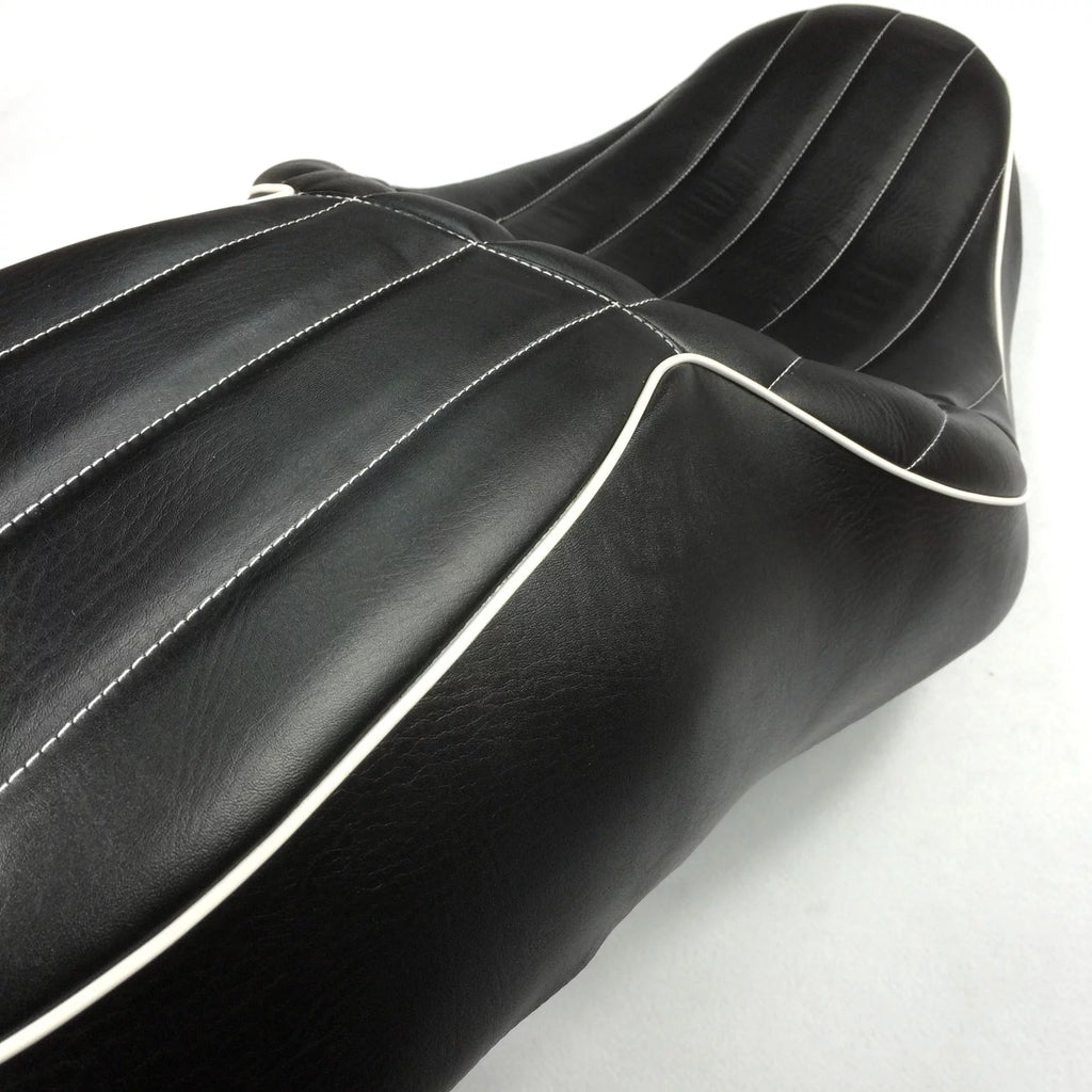 Black Leather Motorcycle Seat D62480