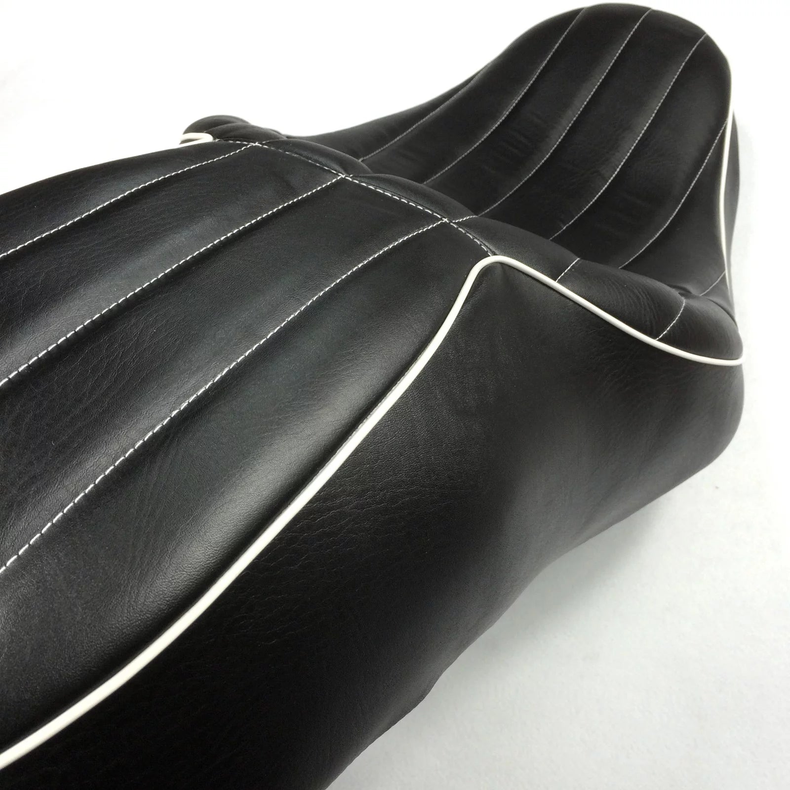 Black Leather Motorcycle Seat D62480