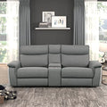 Light Gray Dark Gray Power Double Reclining Loveseat M167
