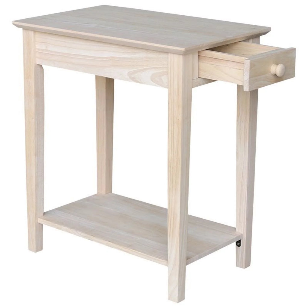 Natural Wood 1 Drawer End Table I456538