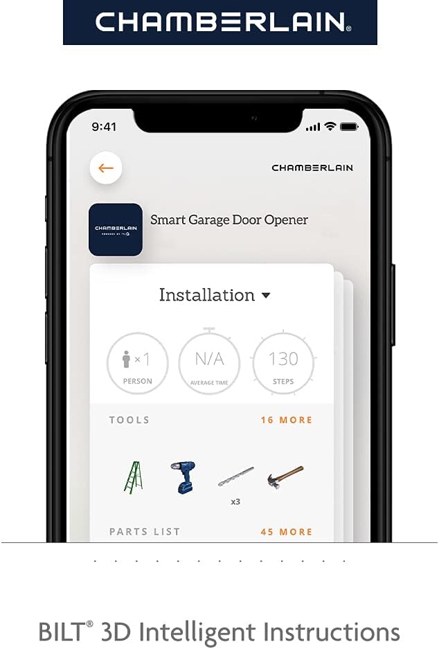 Ultra Quiet Belt Drive Smart Garage Door Opener with Battery Backup M615531