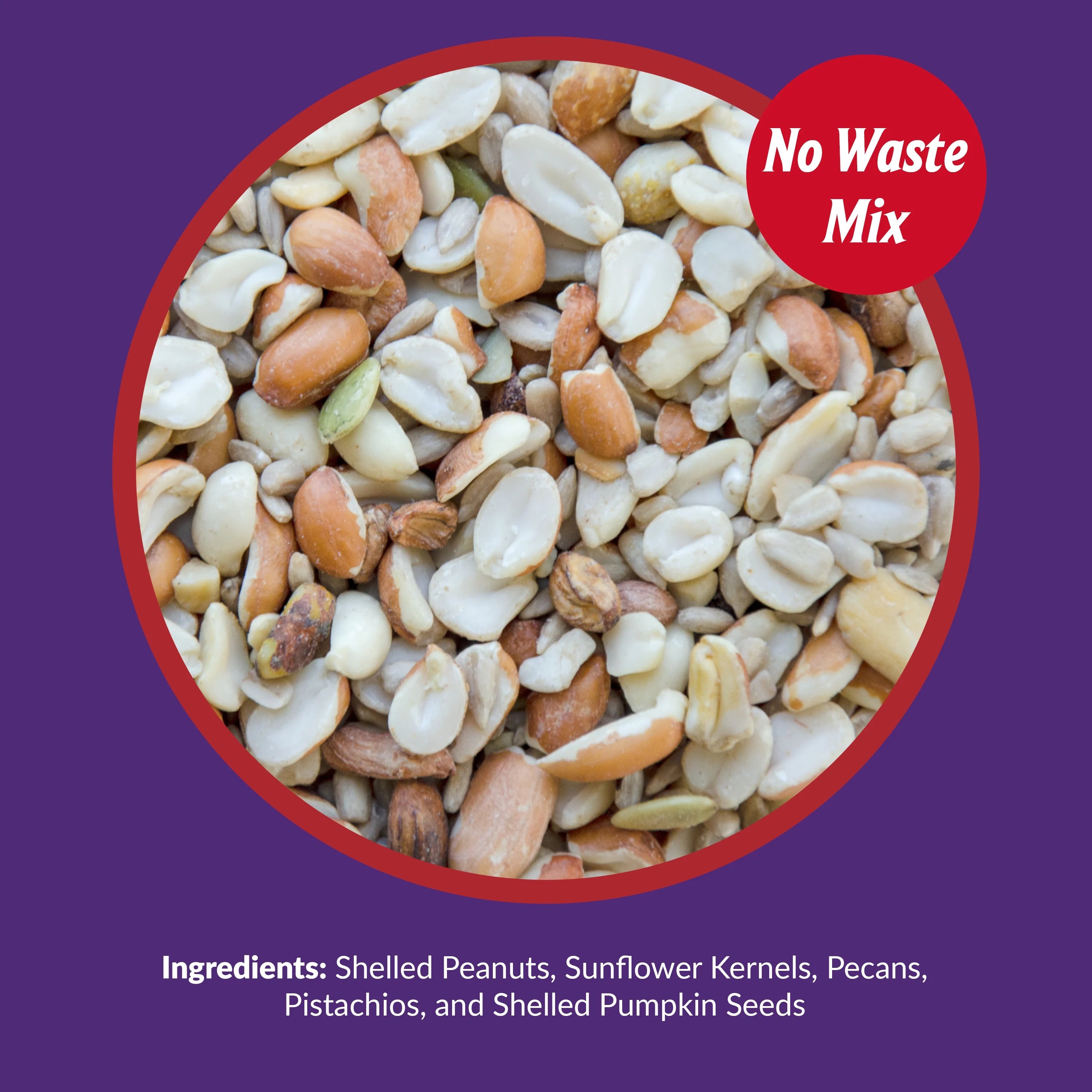 20 lb. No Waste Bird Seed with Shell-Free Nuts & Seeds U8326