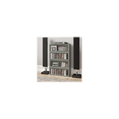 White Stackable Media Storage CD Rack (Holds 40 CDs) E24474