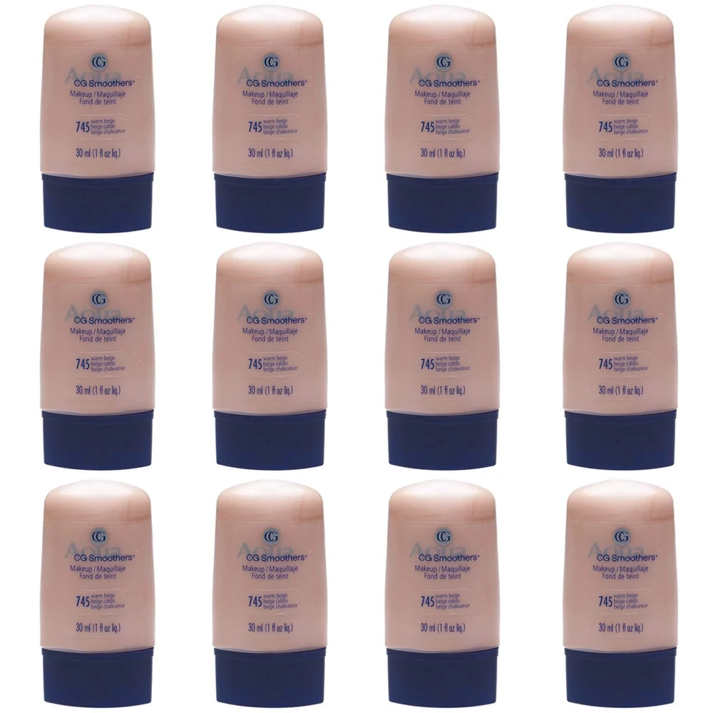 Pack of 12 CoverGirl Smoothers Liquid Make Up, Warm Beige 745, 1-Ounce T63771