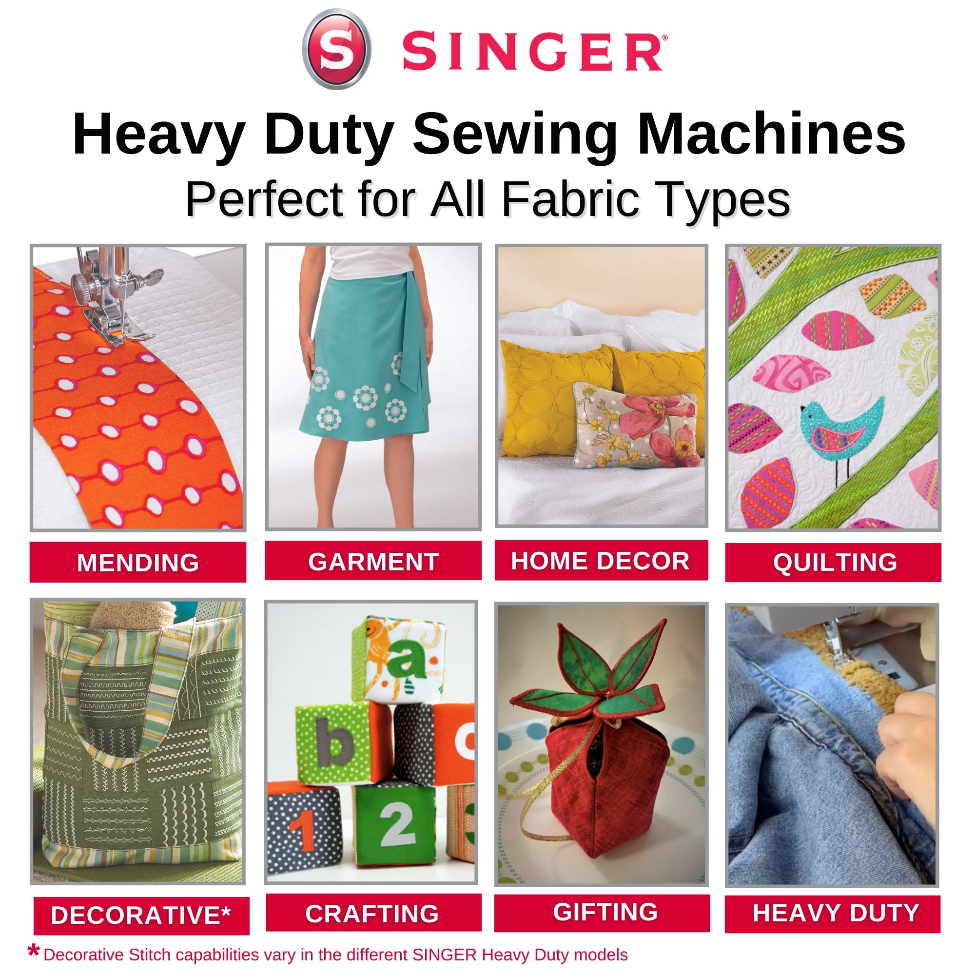 Heavy Duty Sewing Machine with 97 Stitch Applications S652