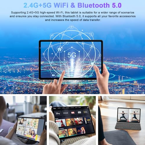Rose Gold 10 Inch Android 14 Tablet 20GB RAM 128GB ROM T1630