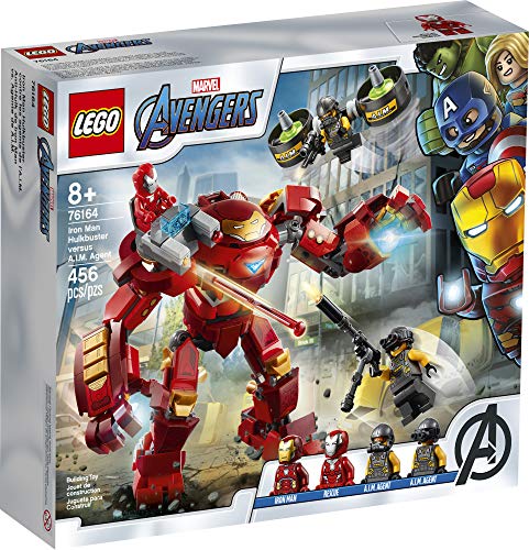 LEGO Marvel Avengers Iron Man Hulkbuster Versus A.I.M. Agent 76164, Brick-Build Avengers Playset with Minifigures (456 Pieces) K422